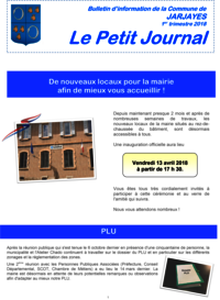Le Petit Journal - 1er trimestre 2018 Le Petit Journal - 1er trimestre 2018