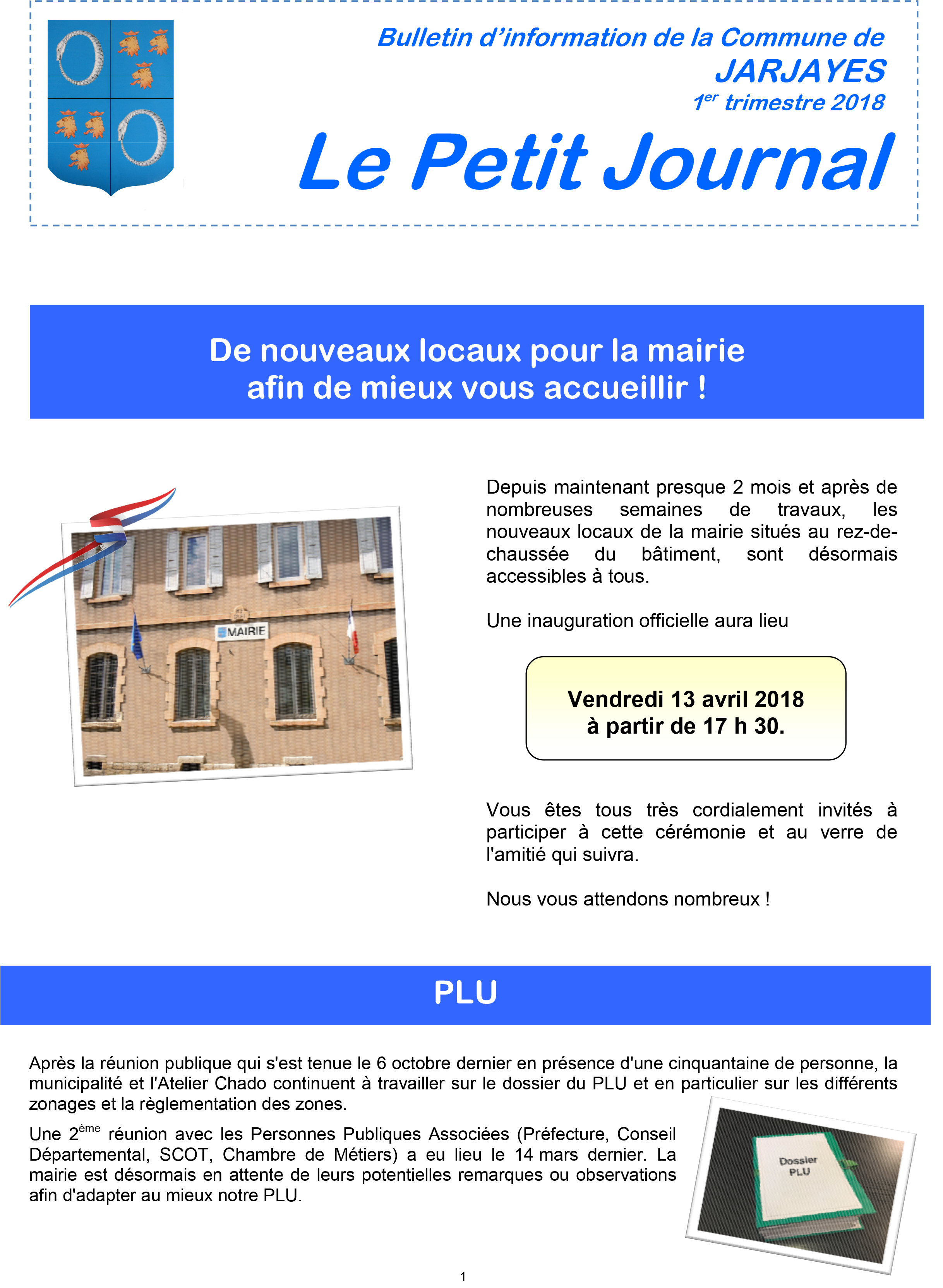 Le Petit Journal - 1er trimestre 2018